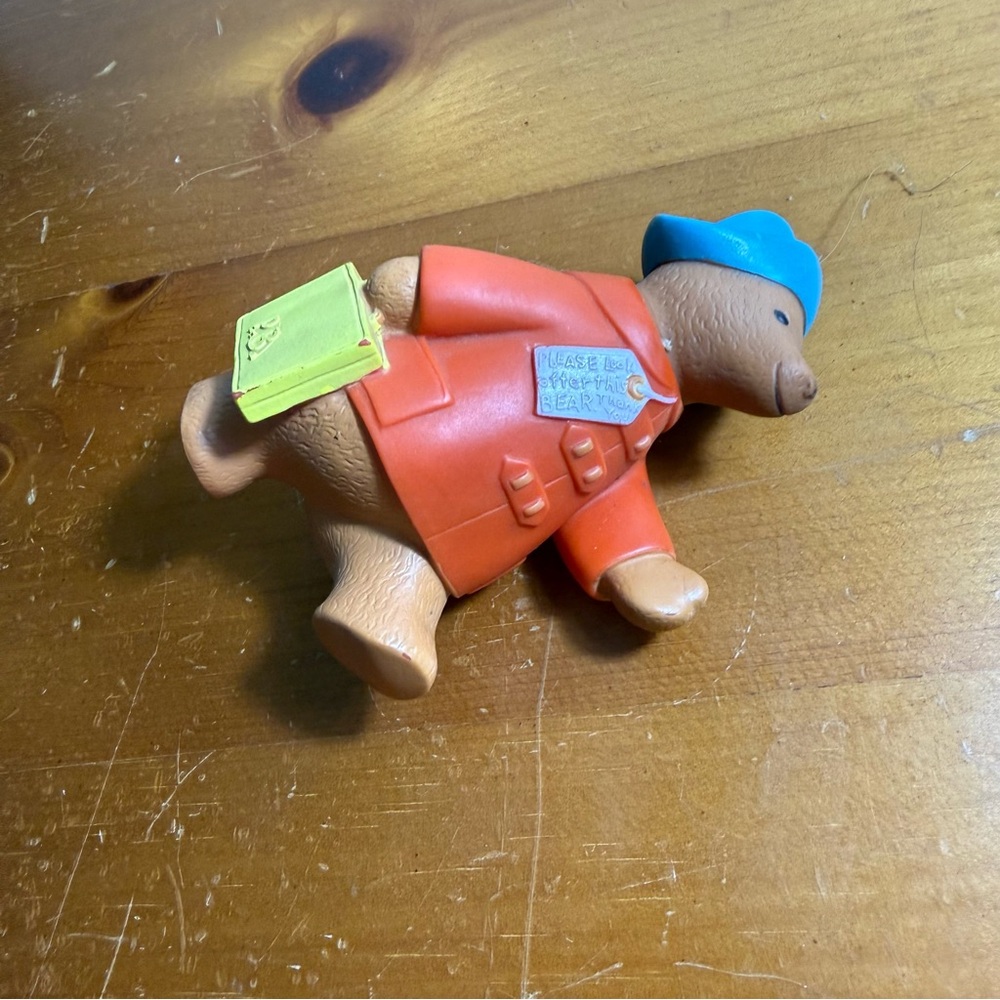 Vintage Paddington Bear Rubber Figurine